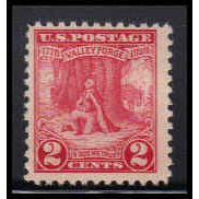 645 2c Valley Forge Just Clears MNH O1502