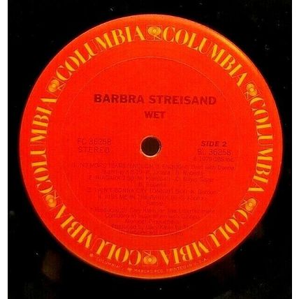 1979 Barbra Streisand Wet LP Vinyl Record Album (P2)
