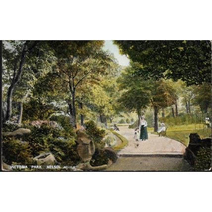 Nelson, Lancashire - Victoria Park - local postcard c.1905..10