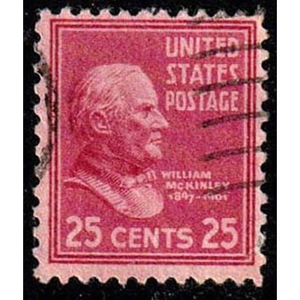 USA 1938 Personalities McKinley 25c Used Stamp .