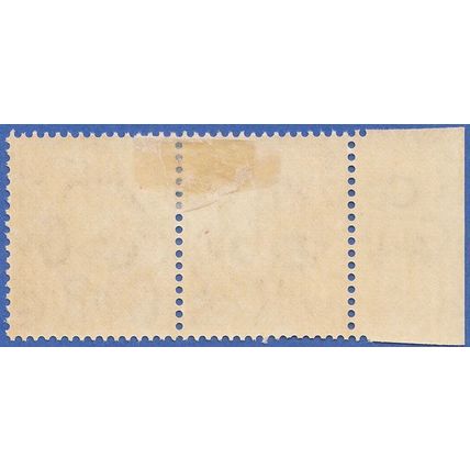 GB KGVI 1939 1s BISTRE BROWN SG475 MOUNTED MINT PAIR CONTROL O44 6