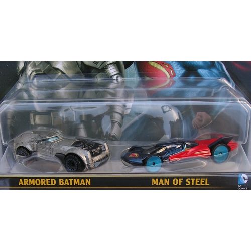 Batman vs Superman Hot Wheels Twin Pack Armored Batman + Man of Steel Diecast