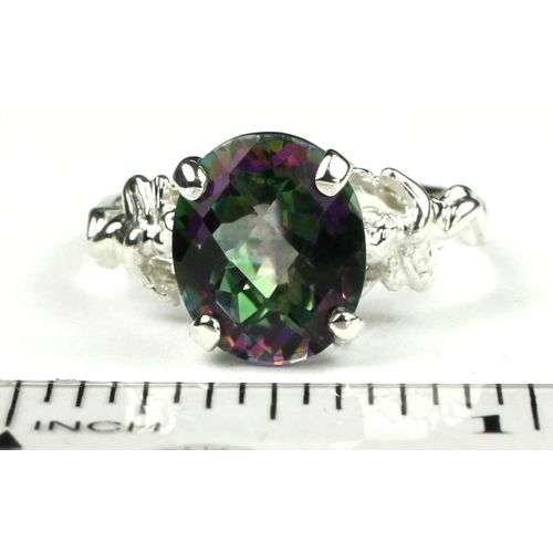 Mystic Fire Topaz, 925 Sterling Silver Angel Ring, SR154