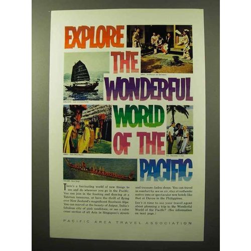 1964 Pacific Area Travel Association Ad - Explore