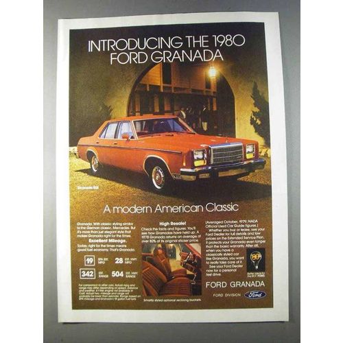 1980 Ford Granada ESS Car Ad - Introducing