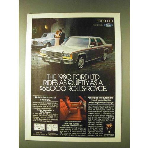 1980 Ford LTD Car Ad - Rides as a Rolls-Royce