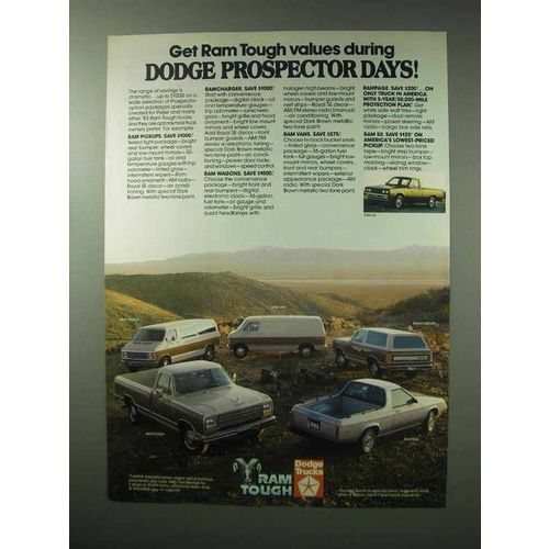1983 Dodge Ad - Ram Wagon, Van, Pickup, Rampage