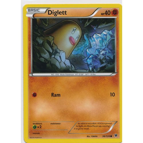 Pokemon XY Fates Collide 36/124 Diglett