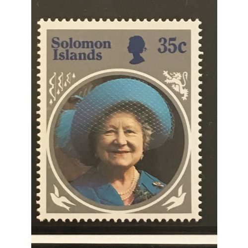 Solomon 1985 Queen Elizabeth Mother 35c Unmounted Mint NHM SG 540 Sc 545 stamp