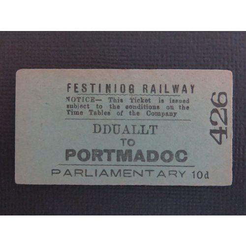 Festiniog Railway Dduallt-Portmadoc Parliamentary Ticket #23