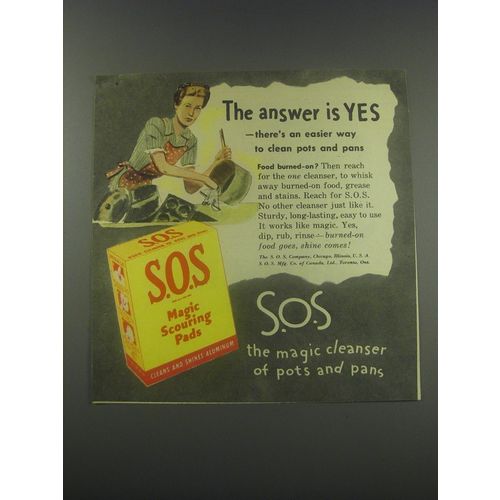 1946 S.O.S. Magic scouring pads Ad - The answer is yes