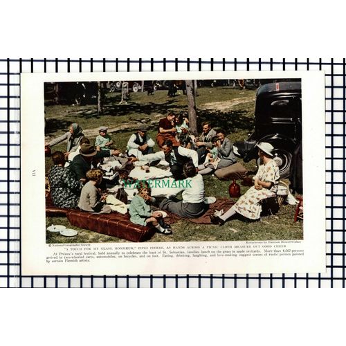 (8036) Les Moutiers-Hubert Church / Preaux Rural Festival - 1940 Cutting