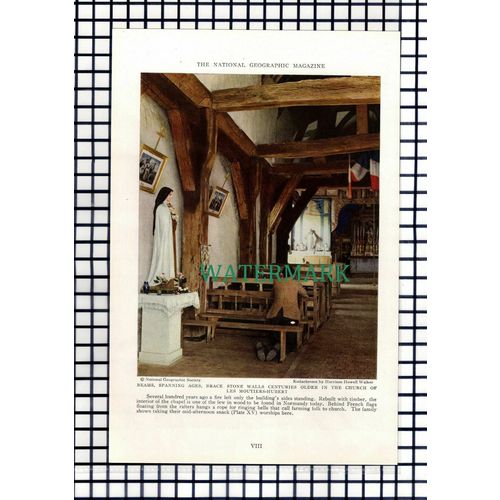 (8036) Les Moutiers-Hubert Church / Preaux Rural Festival - 1940 Cutting