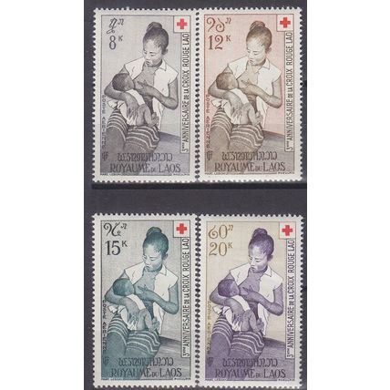 LAOS [1958] MiNr 0081-84 ( **/mnh ) Rotes Kreuz