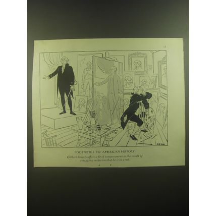 1946 Cartoon by Carl Rose - Footnotes to American History Gilbert Stuart