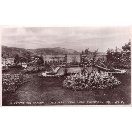 A Devonshire Garden Daily Mail Ideal Home Exhibition 1931 RPC Postcard