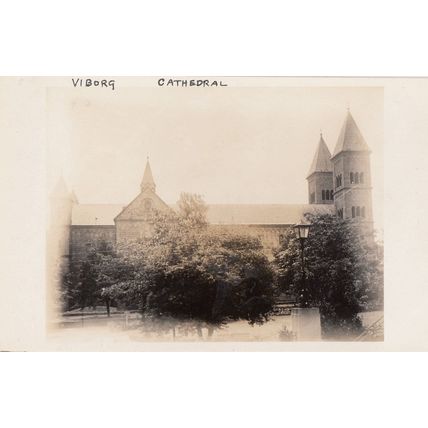 Viborg Cathedral Denmark Real Photo Postcard