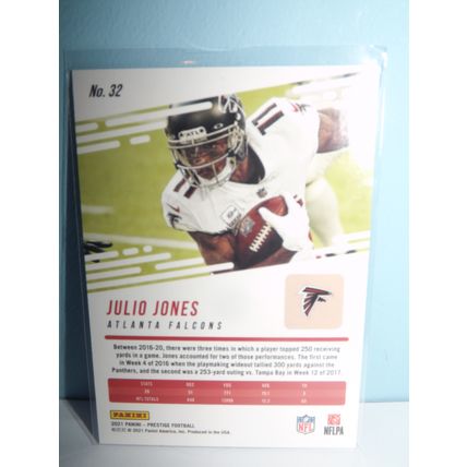 2021 Panini Prestige JULIO JONES (Atlanta Falcons) Xtra Points Red #32 191/299