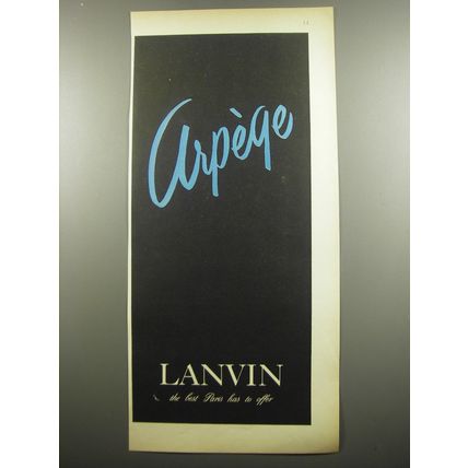 1955 Lanvin Arpege Perfume Advertisement