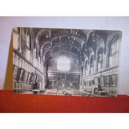DINING-ROOM, CHRIST CHURCH, OXFORD, unused antique postcard by F Frith =