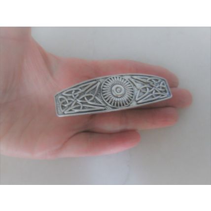 Silver or bronze gold celtic metal viking trinity knot clip barrette