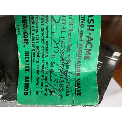 1 1/4" CASH VALVE PRESSURE REGULATOR,CASH ACME 1 1/4" PRESSURE REDUCING VALVE,EW
