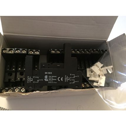 NEW LOT 10 PARAJUST ES-50/3 RELAY SOCKET 1NC/1NO 10/12AMP 300VAC,Ag