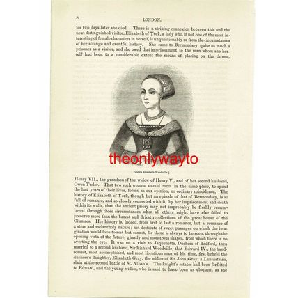 Queen Elizabeth Woodville, Portrait, London, Book Illustration (Print), 1842