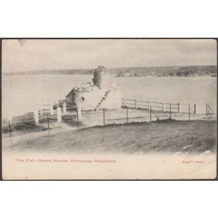 The Fish-Huers House, Newquay Headland, Cornwall, 1904 - Argall's Postcard
