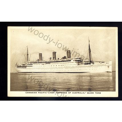 LS2865 - Canadian Pacific Liner - Empress of Australia - postcard