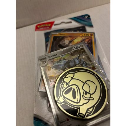 New Pokemon Steelix/Onix Twilight Masquerade Blister Pack + Coin