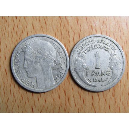 France Republic 1945 1 Franc Coin