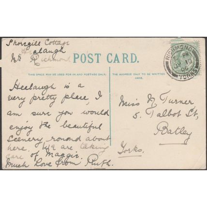 The Green, Richmond, Yorkshire, 1906 - Postcard