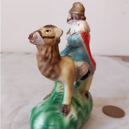 Vintage Ceramic Christmas Nativity Figurine Magi King damaged Figure religious