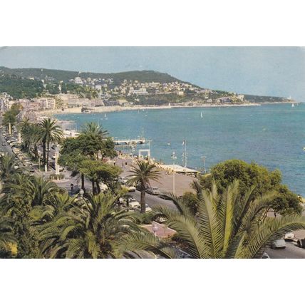Nice Cote D'Azur France Postcard posted 1968 creased