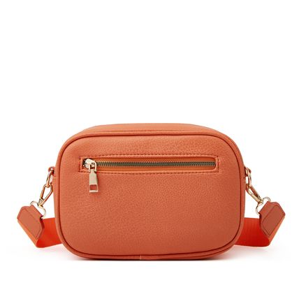 Women's Small Classy Crossbody Purse Leather Satchel Bags Orange
