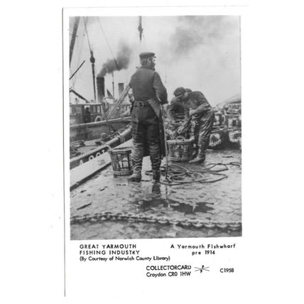 Gt Yarmouth Fishing Industry, Norfolk, Postcard.