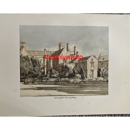 Ayscoughfee Hall, Spalding, Lincolnshire, Book Illustration (Print), 1936