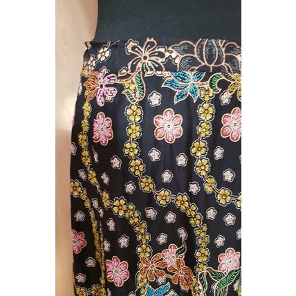 Vintage Beaded Boho Hippy Long Cotton Festival Skirt 14 UK