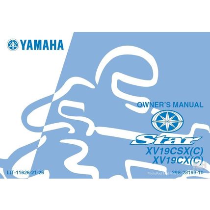 YAMAHA XV19CSX(C) XV19CX(C) OWNERS MANUAL MOTORCYCLE 96 PAGES IN ENGLISH