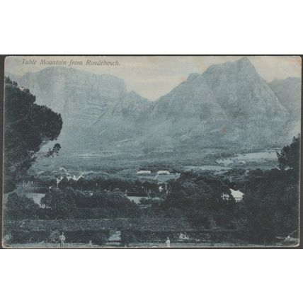 Table Mountain from Rondebosch, Cape Province, c.1905-10 - Ravenscroft Postcard