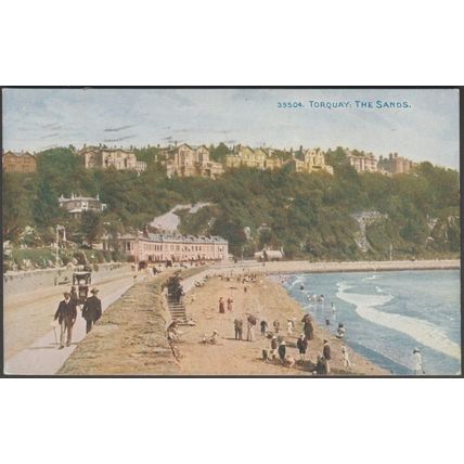The Sands, Torquay, Devon, 1924 - Photochrom Postcard