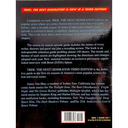 TREK: THE NEXT GENERATION THIRD EDITION 1994 guidebook by James Van Hise