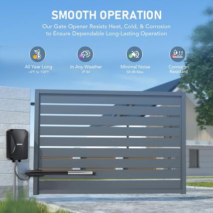 CO-Z Automatic Swing Gate Opener Kit, Electric Gate Opener for Doors up to 660Lb