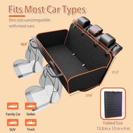 Back Seat Extender for Dogs,Holds 420Lbs,Waterproof Dog Car Seat Cover for Back