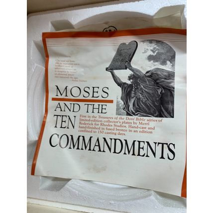 1986 GORE "MOSES & THE TEN COMMANDMENTS" FUSED BRONZE PLATE RHODES STUDIO (P7)