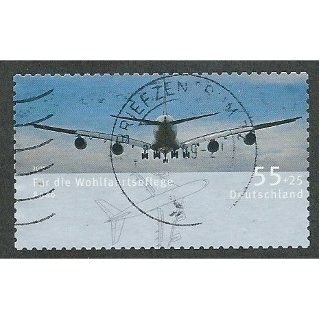 GER 2002 €0.55 + 0.25 (S/A) 'HUMANITARIAN - AEROPLANES' FINE USED (EBID48-550)