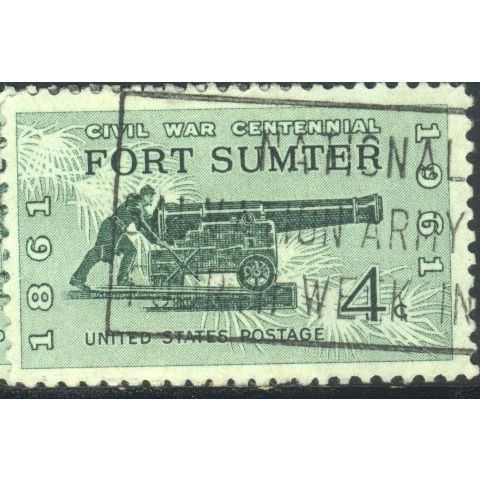 USA 1961 - SG1177 - 4c green - Sea Coast Gun - used