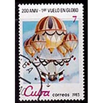 Cuba 1983 Balloons 7c Used Stamp