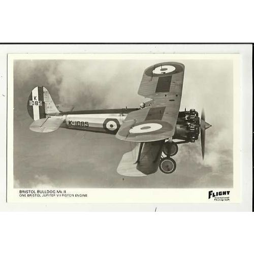 Aviation BRISTOL BULLDOG Mk.II Postcard by Flight International